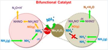 从分子尺度揭示高效双功能Va-MnOx低温SCR催化剂的反应机理